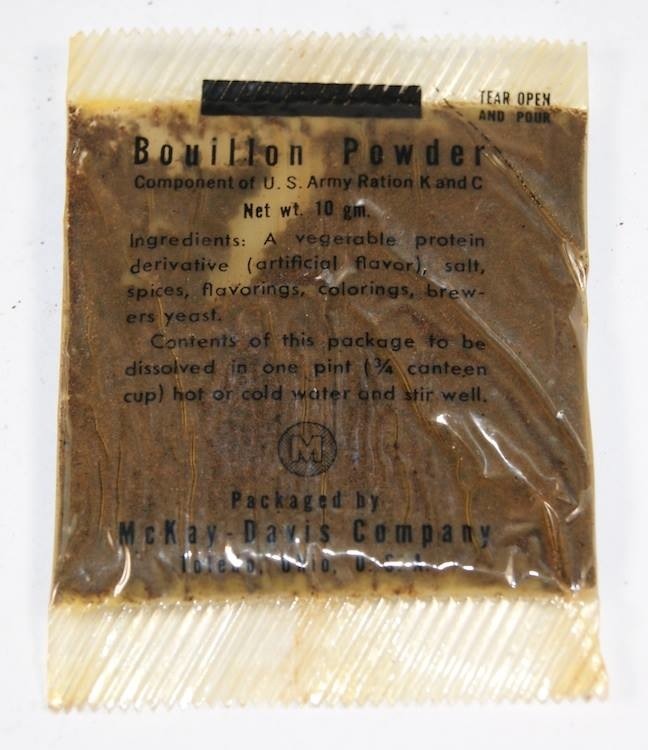 Bouillon powder K and C ration