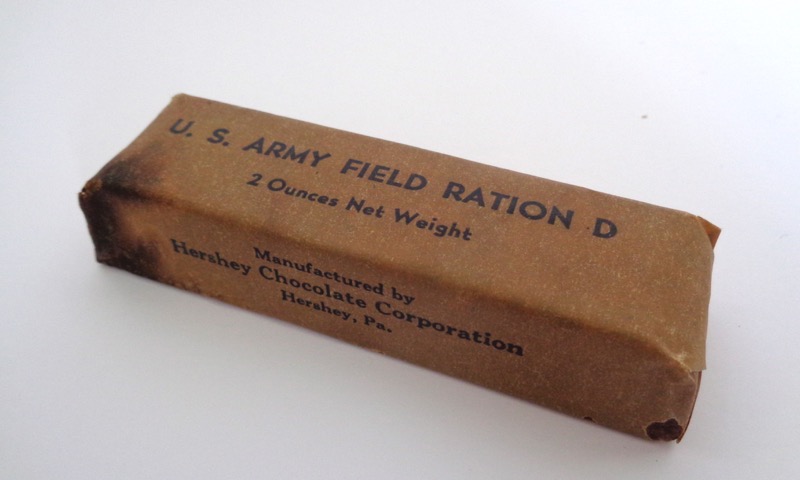 William Wrigley,Co. WWII US Army Chocolate D-Bar Ration box 4 oz